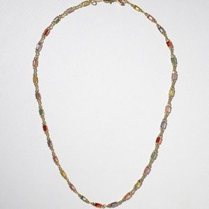 New Vanessa Mooney DIVINE GEMSTONE NECKLACE gold